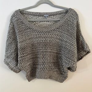 Charlotte Russe Y2K Grey Knit Cropped Top Size XL